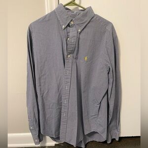 Ralph Lauren Men’s XL Classic Fit Gingham Button-Down Shirt - Navy